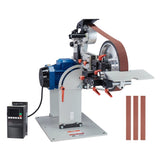 Belt Grinder Sander 72 x 2-Inch Belt Polisher with VFD 3 Grinding Moulds V952-SDMC1500W728DDD10V3