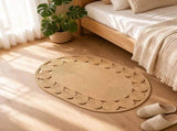 Jute Rope Woven Rug Round Boho Handmade Natural Area Carpet Non Slip Floor Mat for Bedroom Living V1192-AZ-W-20025
