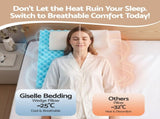 Giselle Bed Wedge Pillow for Headboard, Egg Gel Solves Night Sweats, Triangle Pillow for Reading & PILLOW-WEDGE-EGG-GY