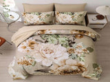 Beige Bloom Lumiere Heritage Quilt / Doona / Duvet Cover set V745-AQ043929K3