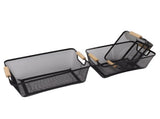 3pcs Metal Wire Storage Basket Large Capacity Decorative Sturdy Iron Art Storage Basket for Books V1294-YM0706-3117230184511