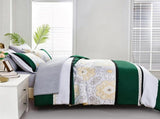 Emerald Verde Paisley Luxe Quilt / Doona / Duvet Cover set V745-AQ081933K3