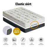 Giselle Bedding Pillowtop Mattress Topper 7.5cm Thick Bamboo Pad for Back Pain Relief Washable TOPPER-BAM75-KS