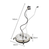 Jet-USA 24" Stainless Steel Pressure Washer Surface Cleaner, 3/8" Fitting, with Yoke Handlebar, For V219-PRWCLNJT24SA