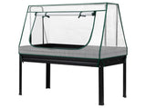 Green Fingers Elevated Metal Garden Bed Kit w Mini Greenhouse Cover 116x60cm Stand-Up Height Trellis GARDEN-AG-80-COVER