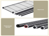 Artiss 4-Tier Kitchen Rack Shelf with Wheels Shelving 152x45x187CM Adjustable Metal Storage Shelves KR-MEL-4S-150-BK