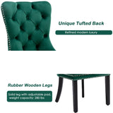 2x Velvet Dining Chairs- Green V226-SW1901GN