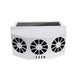 White Triple Outlet Car Window Ventilation and Exhaust Fan - Solar & USB Plug in, 4500 RPM Air V888-ELOSUNG55098-4