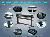 Vinyl Cutter, 53inch Vinyl Cutter Plotter with Stand, Adjustable Speed Force for Sign Making Vinyl V952-KZJHSACSK13501K5GV3