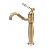 Bathroom Faucet Antique Single Span European Style Brass Basin Mixed Tap for Home Hot Cold Water V1294-YM0626-3112220096311