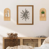 2 Bohemian Style Wooden Wall Shelves with Expander Bolts, Compatible with Living Rooms Bedrooms V1188-MS-325-1217