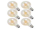 6 Pcs LED Filament Bulbs Dimmable 4W E27 Medium Base Vintage Warm Light Golden Bulb for Home V1294-YM0718-3119210199911