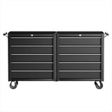 Giantz Tool Chest Trolley 10 Drawers Toolbox Storage Black TB-10DR-ROLL-BK-AB
