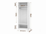 Artiss 2X Wardrobe Clothes Closet Storage Organiser Shelf White FURNI-N-WR02-WH-ABX2