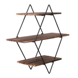 Vintage Rustic Wooden Floating Shelves V178-66743