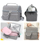 Black Large Insulated Breast Milk Storage Bag, Dual Layer with Aluminum Foil Lining, Waterproof V888-ELOSUNG17501