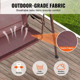 VEVOR 3-Person Patio Swing Chair, Outdoor Patio Swing with Adjustable Canopy, Porch Swing with V952-TJQQ68INX44IRJNFTV0