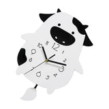 Acrylic Wall Clock Cartoon Cow Shape Silent Movement Decorative Swinging Clock for Kitchen Living V1294-YM0901-3115240042311
