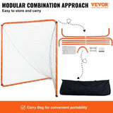 Lacrosse Goal, 6' x 6' Net, Steel Frame Backyard Training Equipment, Portable V952-ZQGQQMTJK66YIO3RGV0