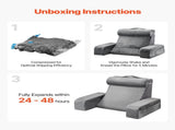 Reading Pillow, Backrest Support Pillow with Arm and 3 Pockets, Large Size Bed Pillow with Removable V952-CSYDZHS00000R36OL001V0