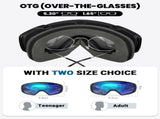 OutdoorMaster Ski Goggles with Cover Snowboard Snow Goggles OTG Anti-Fog -100% UV Protection-OM-18 XFOM-SG18PC-BK