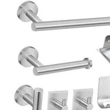 Bathroom Hardware Accessories Kit 7 Piece Towel Rack Tissue Holder Coat Hook Razor Hook Soap Tray V1294-YM0703-3112230004211