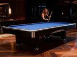8Ft Billiard Table, Velvet Tablecloth with Accessories - Blue V1316-P181A08-LAN