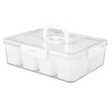 Divided Serving with Lid and Handle Plastic Sealed 8 Compartment Clear Snack Fruit Container V1294-YM0901-3118240020911