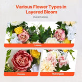 VEVOR Artificial Decorative Wreath 60.96 cm White Pink Yellow Peonies Hydrangeas V952-ZSHHXQHHCH24ZKJWVV0
