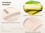 125 Pcs Disposable Paper Plates, 9" 3-Compartment Plates, Waterproof & Oil-resistant Divided Plates, V1369-AZ3-W-08614