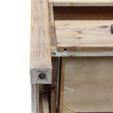 TV Cabinet with 3 Storage Drawers with Shelf Solid Acacia Wooden Frame Entertainment Unit in Oak V43-TVC-NOW-OAK