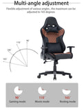 7 RGB Lights Bluetooth Speaker Gaming Chair Ergonomic Racing chair 165&deg; Reclining Gaming Seat 4D V255-GCHAIR-34-BBLACK