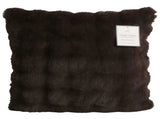 Luxe faux fur cushion 55 x 55cm dark brown V178-67282