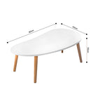 SOGA 2X 80x40cm White Living Room Nordic Coffee Table Simple Modern Home Style TABLETEA11X2