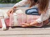 Monbento Waterproof Picnic Blanket for Outdoor Meals - Pink Moka V398-MB-37420067