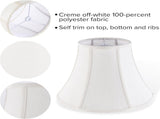 Creme White Bell Lamp Shades Set of 2 Medium Shade 6.7Top x 13Bottom x 10High V1258-DP02-C-2944