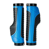 Bicycle Grips MTB Road Bike Double Lock Rubber Handlebar Grips Anti-Slip Rock Bros BLUE V382-GRIPANTISLIPBLUE