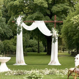 VEVOR Artificial Wedding Arch Flowers Kit White With 2 Pcs Flowers 1 Pcs Drapes V952-HLGMHTJ3JTBSM0INQV0