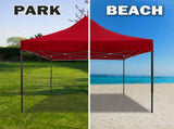 3x3m Pop Up Gazebo Outdoor Tent Folding Marquee Party Camping Market Canopy w/ Side Wall - red V610-GAR-3X3-SI-RE