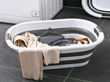 45L Collapsible Laundry Basket Washing Clothes w/Handles Bin Foldable - Grey/White V563-75241