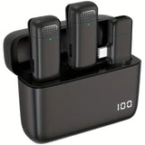 Wireless Lavalier Microphone Set 2.4G Wireless Instant Connection, DSP Smart Noise Reduction, V1232-WXLJMKF001