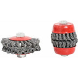Bevel Brush For Angle Grinder, Metal/Steel, Twisted Wire, Flexible, Diameter 75 And 100 Mm, V1188-MS-227-1657