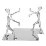 1 Pair Kung Fu People Shape Bookends Students Book Stand for School Home Table Decoration V1294-YM0727-JY12725