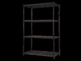 Modular Wire Storage 90x45cm Steel Shelving Black With Fixed Legs For Garage Warehouse Or Kitchen V63-841431