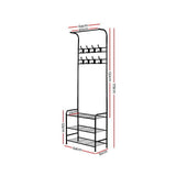 Artiss Clothes Rack Airer Coat Stand 179cm Hanger Rail Closet HANGER-SR6530-STD-BK