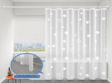 AYktou EVA Shower Curtain Frosted Floral Waterproof Shower Curtain Line Lightweight Plastic V1189-WXFWAL-20260326-03071