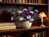 4Pcs Artificial Flowers for Outdoors, 16.54 Silk Morning Glory Realistic Fake Flowers UV Resistant V1192-AZ-W-17430