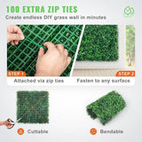 Artificial Boxwood Panel UV 12pcs Boxwood Hedge Wall Panels Artificial Grass Backdrop Wall 20X20" V952-MLCZWQ12PC20X2001V0