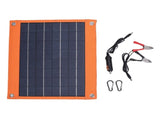 Solar Panel USB A USB C Outputs 20W Solar Charging Panel with Kickstand Cigar Lighter Battery Clip V1294-YM0901-3111250057511