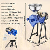 3000W Electric Grain Grinder Corn Wheat Flour Cereal Mill Dry Grinder V952-DDMPSGWYMJZTWGW67V3